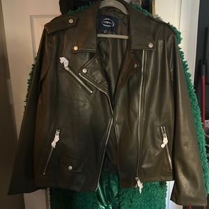 Women Scoop brand size XL Army Green moto jacket